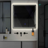Specchio LED Quadrato | Pulsante touch | Luce bianca neutra - Reyze Serie Official Modello 6